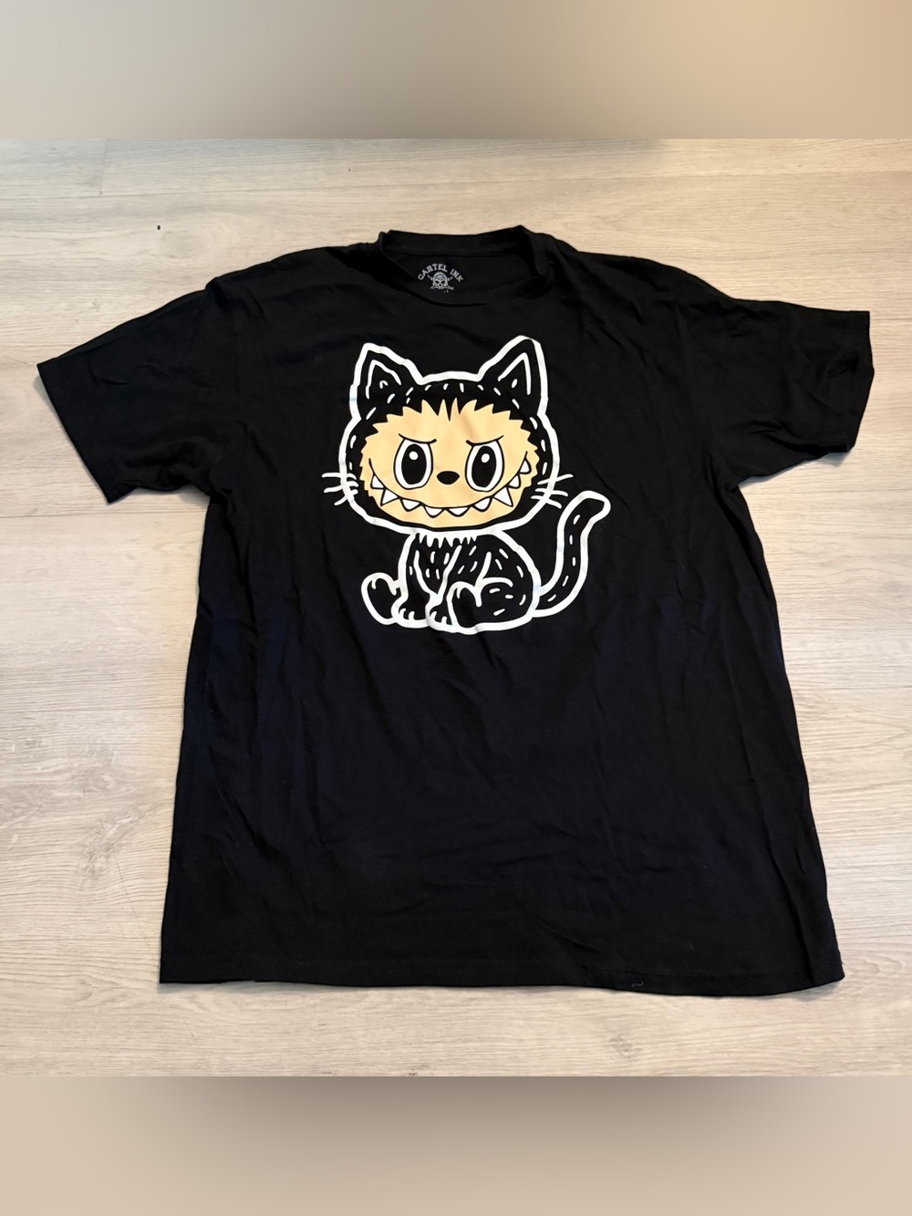 Rare Cartel Ink Scary Labubu Graphic T-Shirt 3XL Womens Black 100% Cotton